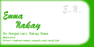 emma makay business card